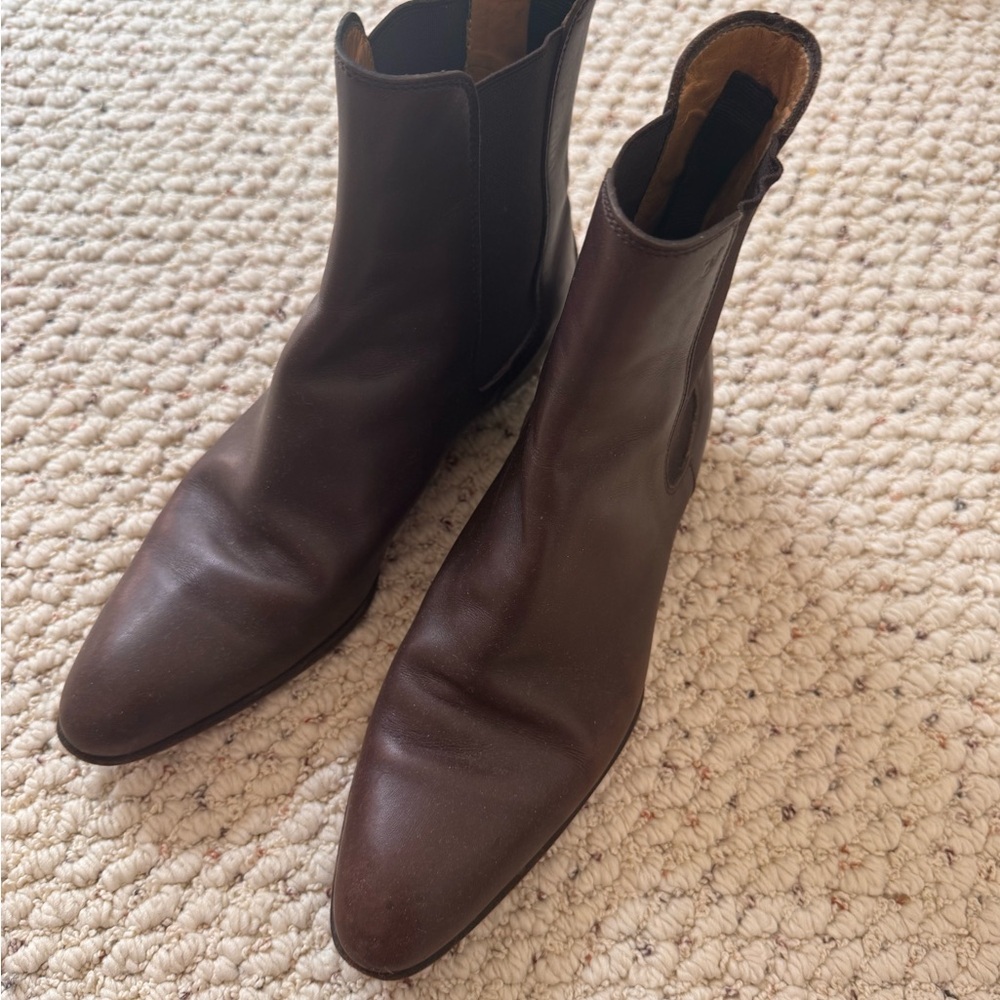 Tod's Chocolate Brown Leather Slip-On Bootie -Vintage 90’s/00’s